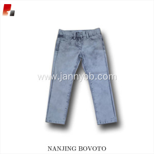 Wholesale girls washed jeans denim fabric long trousers for toddler